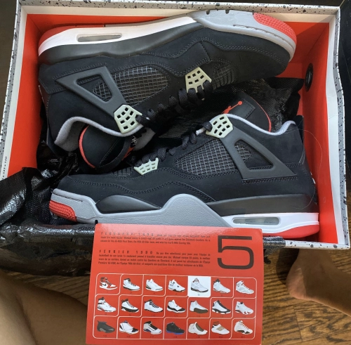 PK God Batch Air Jordan 4 Retro Bred 308497-060  review 