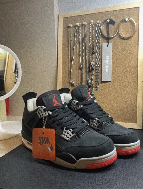 PK God Batch Air Jordan 4 Retro Bred 308497-060  review 
