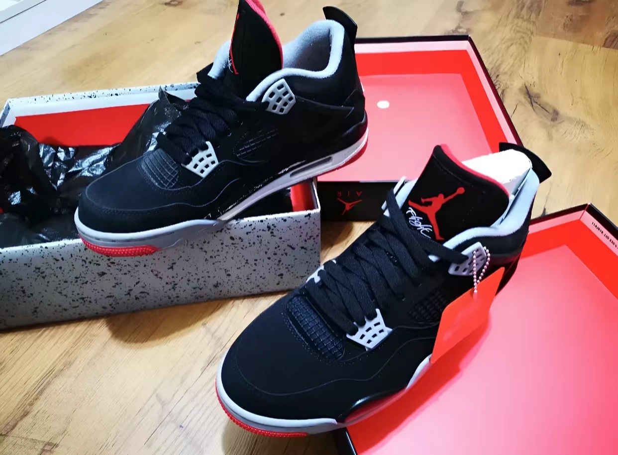 PK God Batch Air Jordan 4 Retro Bred 308497-060  review J*** 00