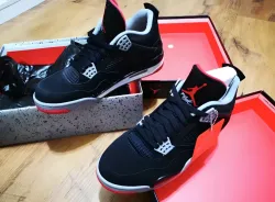 PK God Batch Air Jordan 4 Retro Bred 308497-060  review J*** 01