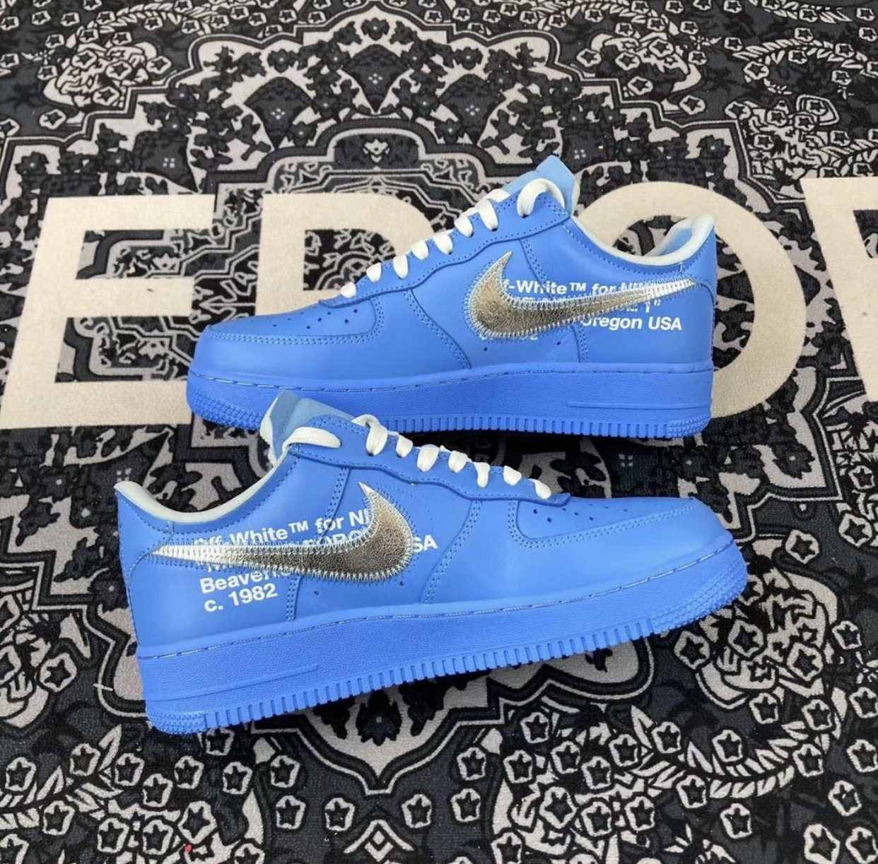PK God Batch Nike Air Force 1 Low Off-White MCA University Blue CI1173-400 review T*** 03