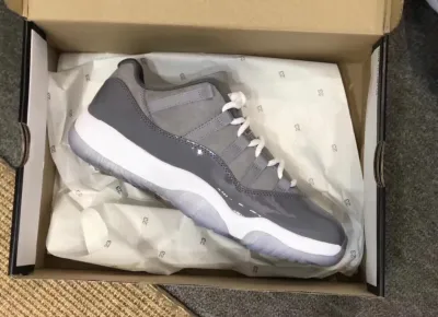 PK God Air Jordan 11 Retro Low Cool Grey  528895-003 review N***
