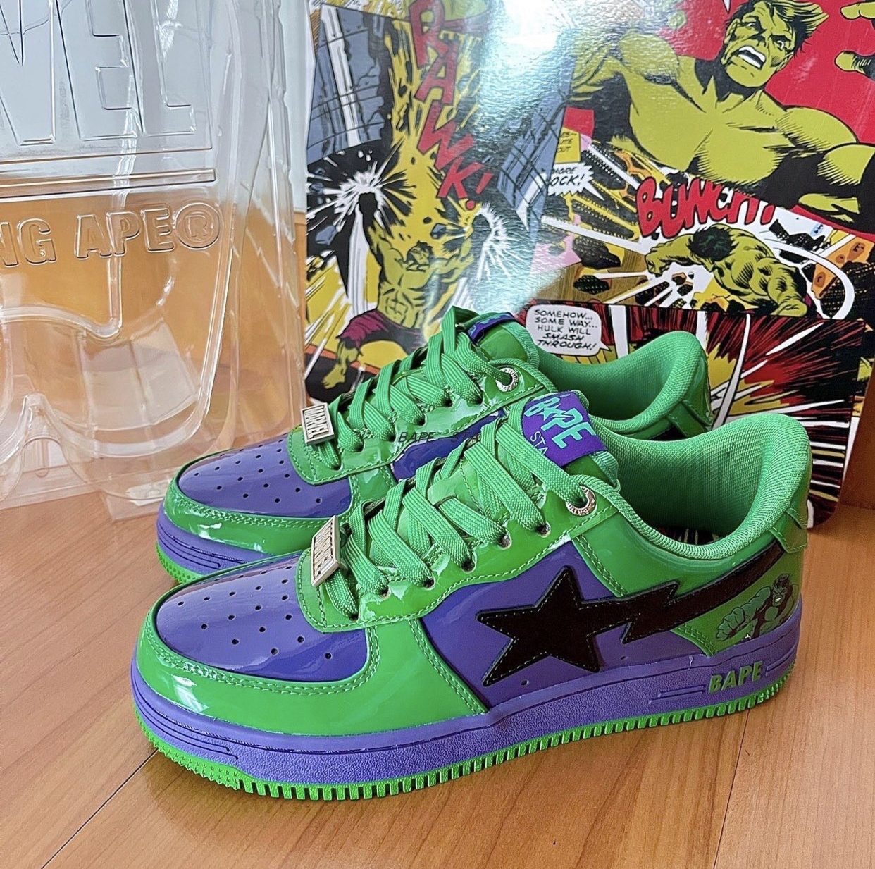 PK God Batch  A Bathing Ape Bape Sta Marvel Comics Hulk 001FWI731904 review S*** 00