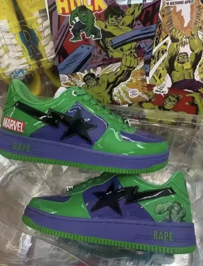 PK God Batch  A Bathing Ape Bape Sta Marvel Comics Hulk 001FWI731904 review N***