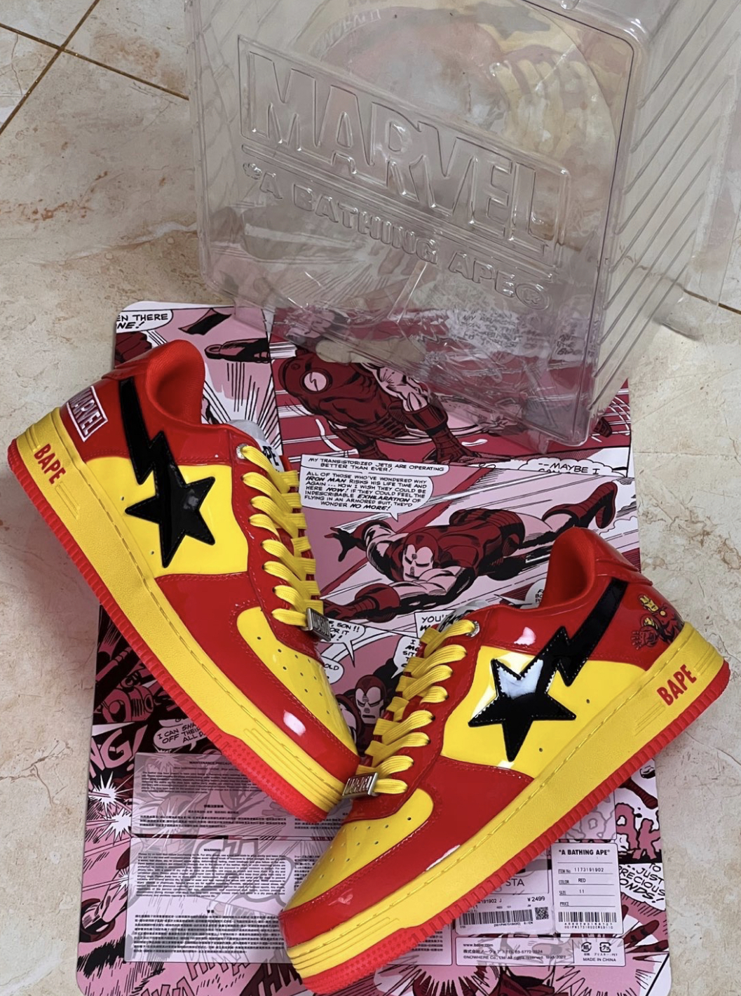 PK God Batch A Bathing Ape Bape Sta Marvel Comics Iron Man 001FWI731902 review Q*** 00