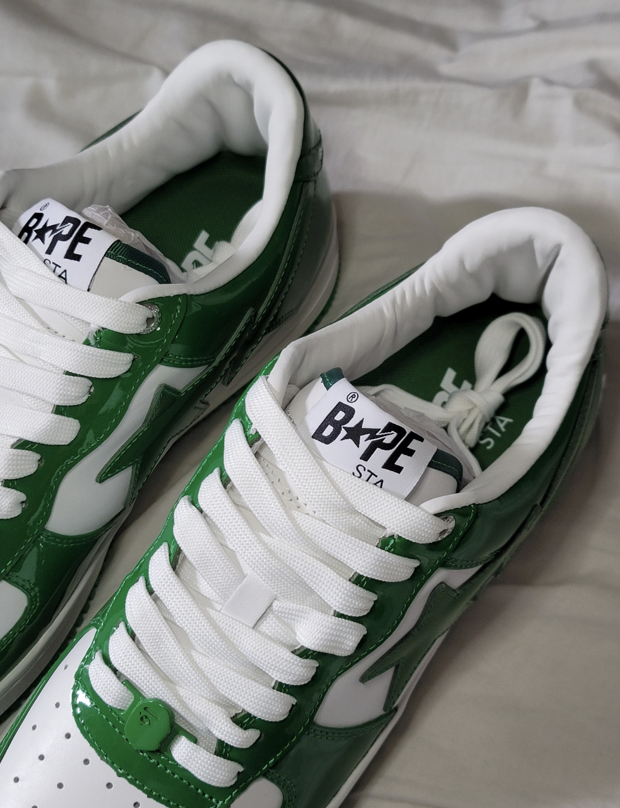 A Bathing Ape Bape Sta Low White Green 1H70-191-001 review N*** 02