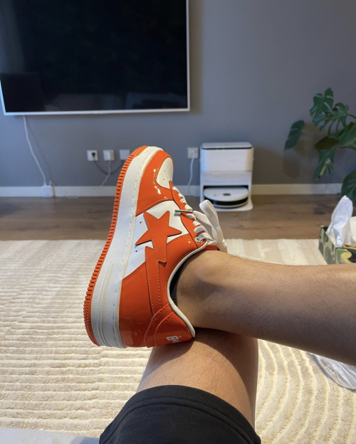 A Bathing Ape Bape Sta Low White Orange 1H70-191-001 review