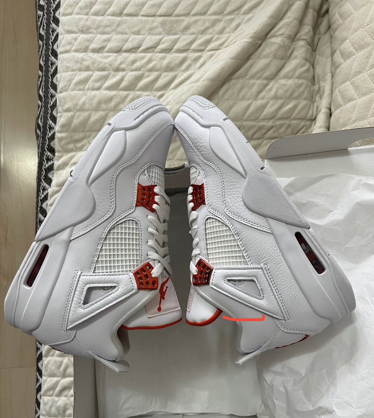 PK God Batch Air Jordan 4 Retro Metallic Orange CT8527-118  review R*** 01