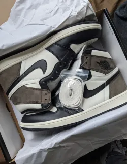 PK God Batch Air Jordan 1 Retro High Dark Mocha 555088-105 review W***