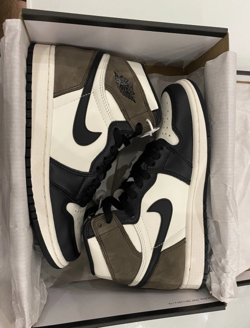 PK God Batch Air Jordan 1 Retro High Dark Mocha 555088-105 review 