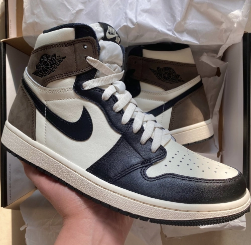 PK God Batch Air Jordan 1 Retro High Dark Mocha 555088-105 review 
