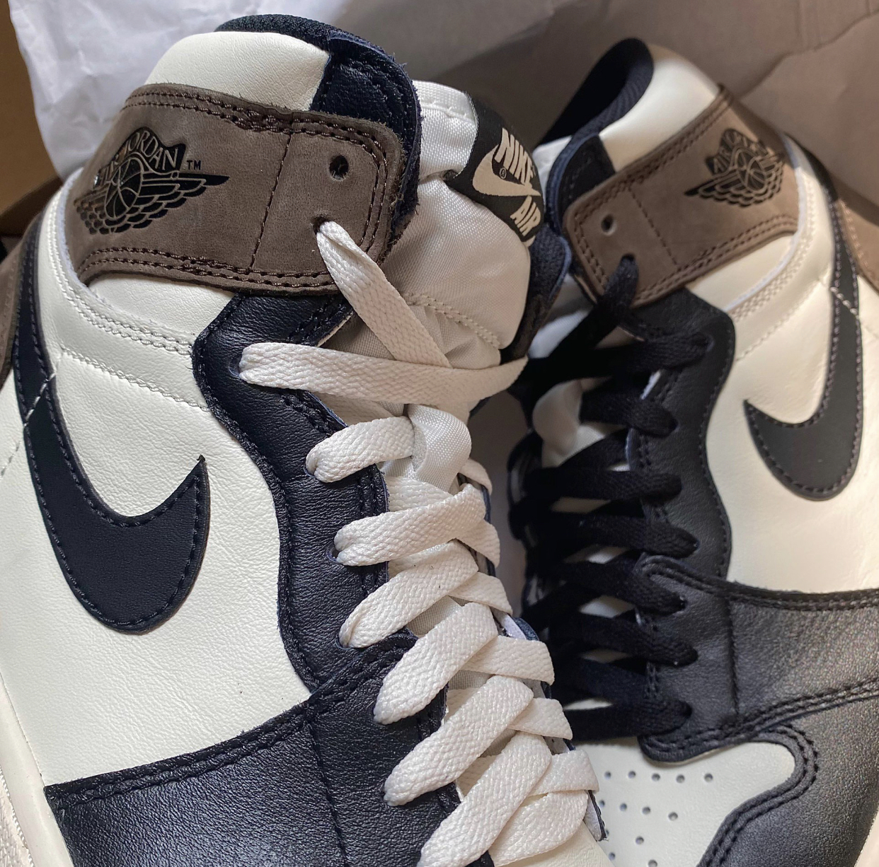 PK God Batch Air Jordan 1 Retro High Dark Mocha 555088-105 review L***s 02