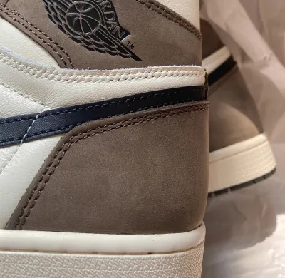 PK God Batch Air Jordan 1 Retro High Dark Mocha 555088-105 review L***s 04