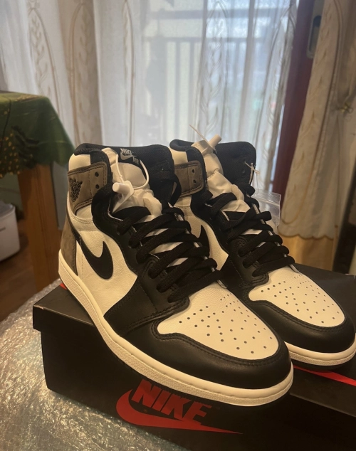 PK God Batch Air Jordan 1 Retro High Dark Mocha 555088-105 review 