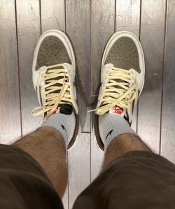 LJR Batch Travis Scott x Air Jordan 1 Low White Brown Barb DM7866-162  review B*** 04
