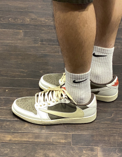 LJR Batch Travis Scott x Air Jordan 1 Low White Brown Barb DM7866-162  review B*** 06
