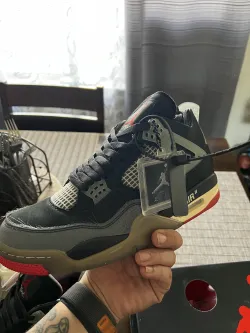 PK God Batch OFF White x Air Jordan 4 Bred CV9388-001 review Fher 06