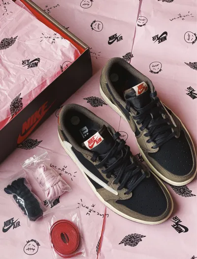 PK God Batch Air Jordan 1 Retro Low OG SP Travis Scott CQ4277-001 review L***s 00