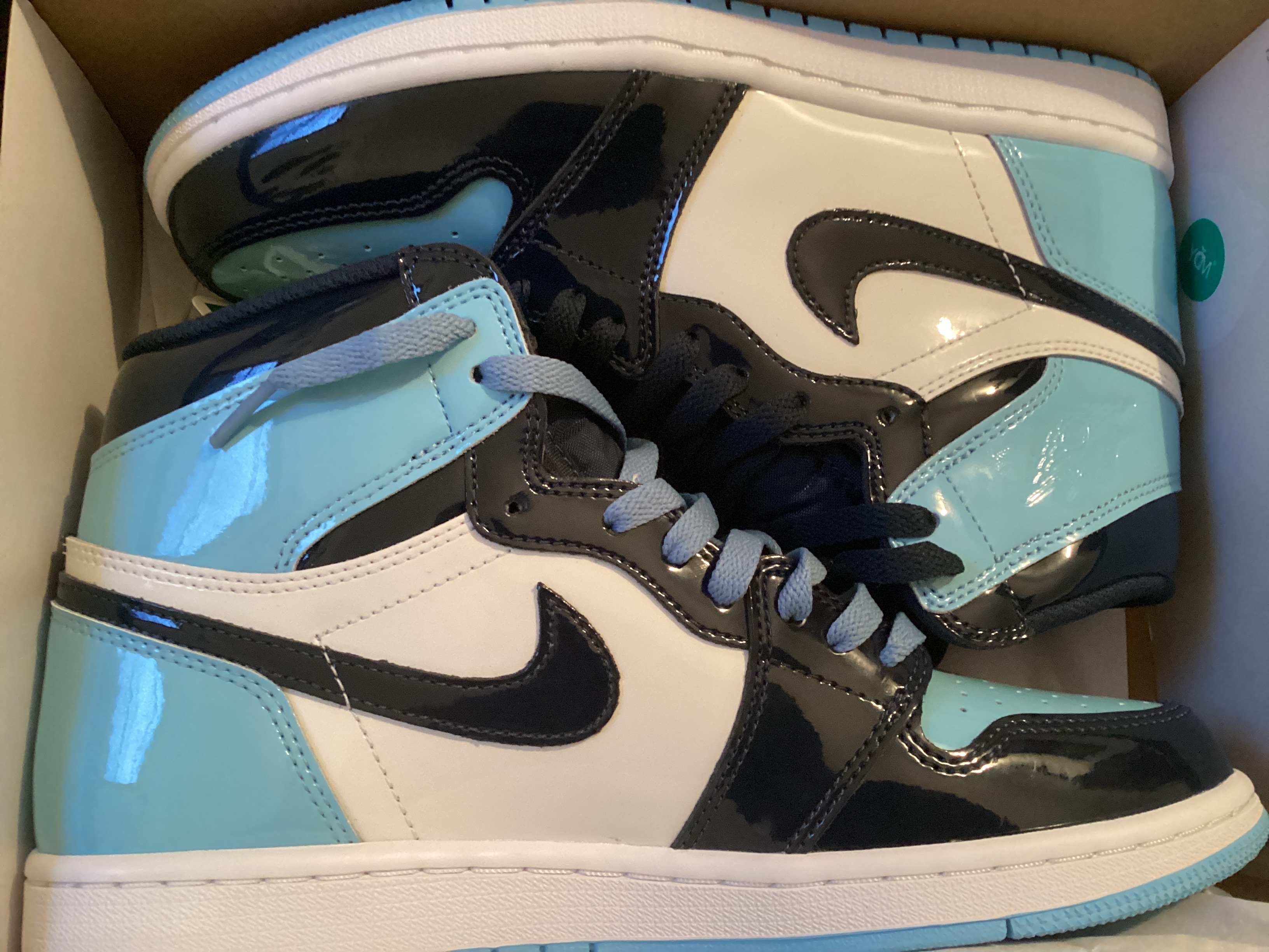 LJR Batch Air Jordan 1 Retro High UNC Patent (W) CD0461-401 review Ye