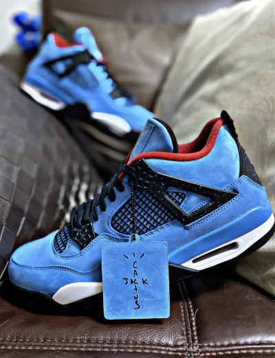 PK God Batch Air Jordan 4 Retro Travis Scott Cactus Jack 308497-406 review J***