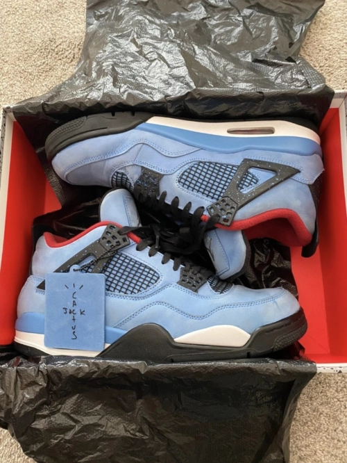 PK God Batch Air Jordan 4 Retro Travis Scott Cactus Jack 308497-406 review 