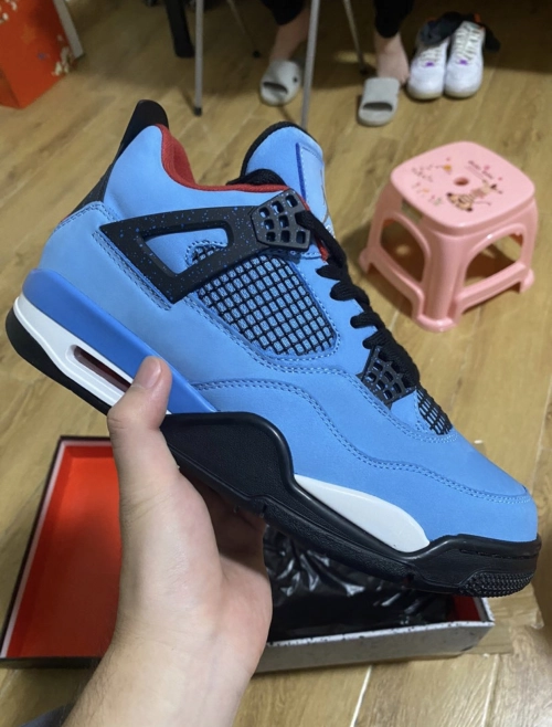 PK God Batch Air Jordan 4 Retro Travis Scott Cactus Jack 308497-406 review 