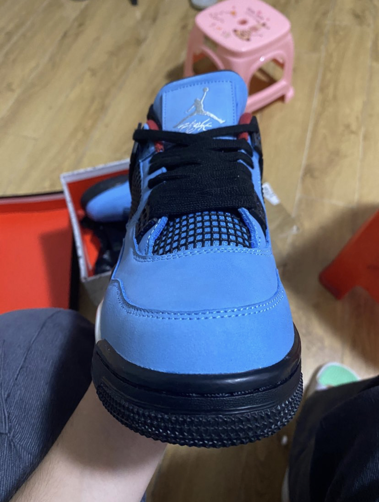 PK God Batch Air Jordan 4 Retro Travis Scott Cactus Jack 308497-406 review L*** 01