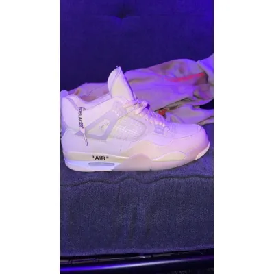 Special offer Batch OFF White x Air Jordan 4 Sail CV9388-100 review V*** 00