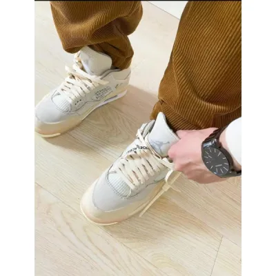 Special offer Batch OFF White x Air Jordan 4 Sail CV9388-100 review B***