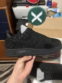 PK GOD BATCH LOUIS VUITTON x Nike Air Force 1 All Black 1A9VD7 review 0