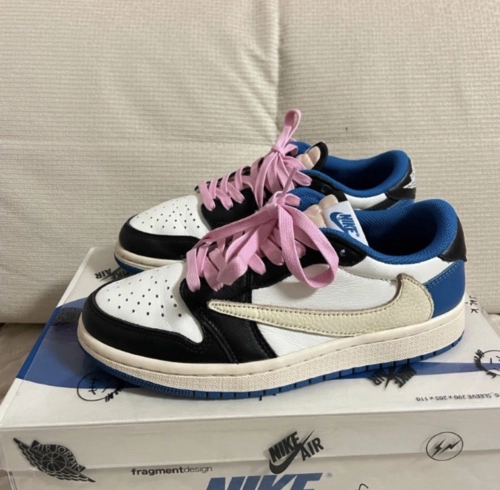 PK God Batch Travis Scott x Fragment Design x Air Jordan 1 Low DM7866-140 review 