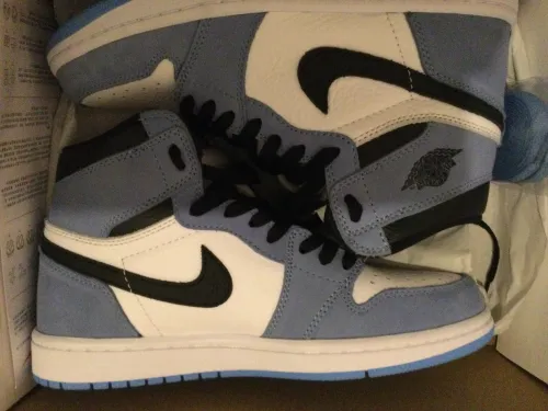 LJR Batch Air Jordan 1 Retro High White University Blue 555088-134 review 