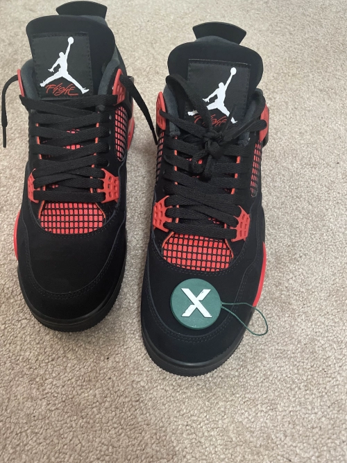 PK God Batch Air Jordan 4 Red Thunder CT8527-016 review 