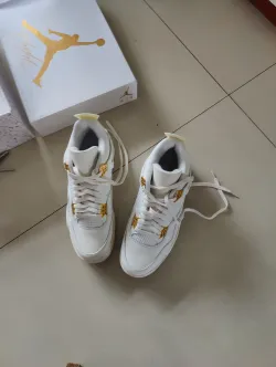 PK God Batch Air Jordan 4 Sail Metallic Gold  AQ9129-170 review Richard