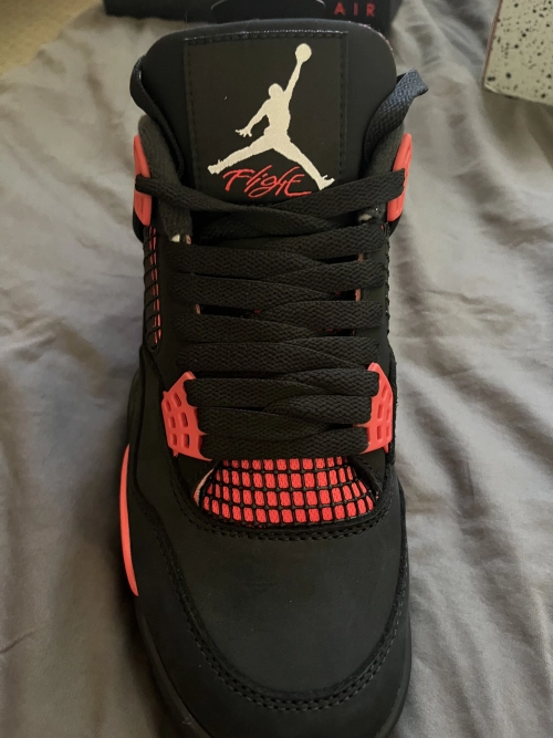PK God Batch Air Jordan 4 Red Thunder CT8527-016 review 