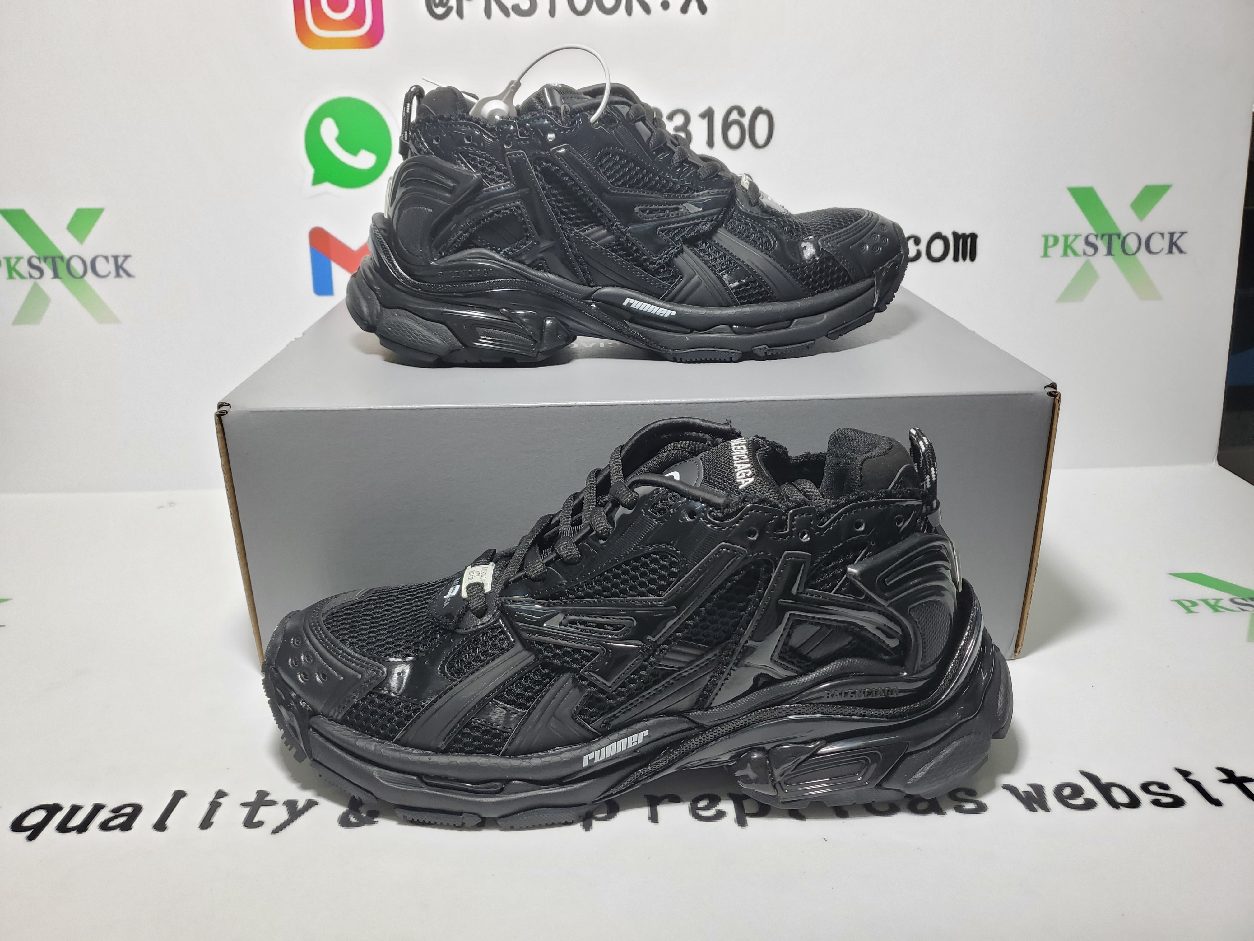 PK God Batch Balenciaga Runner Black review E*** 01