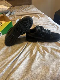 PK God Batch Nike Dunk Low Dover Street Market Triple Black Velvet DH2686-002 review 2