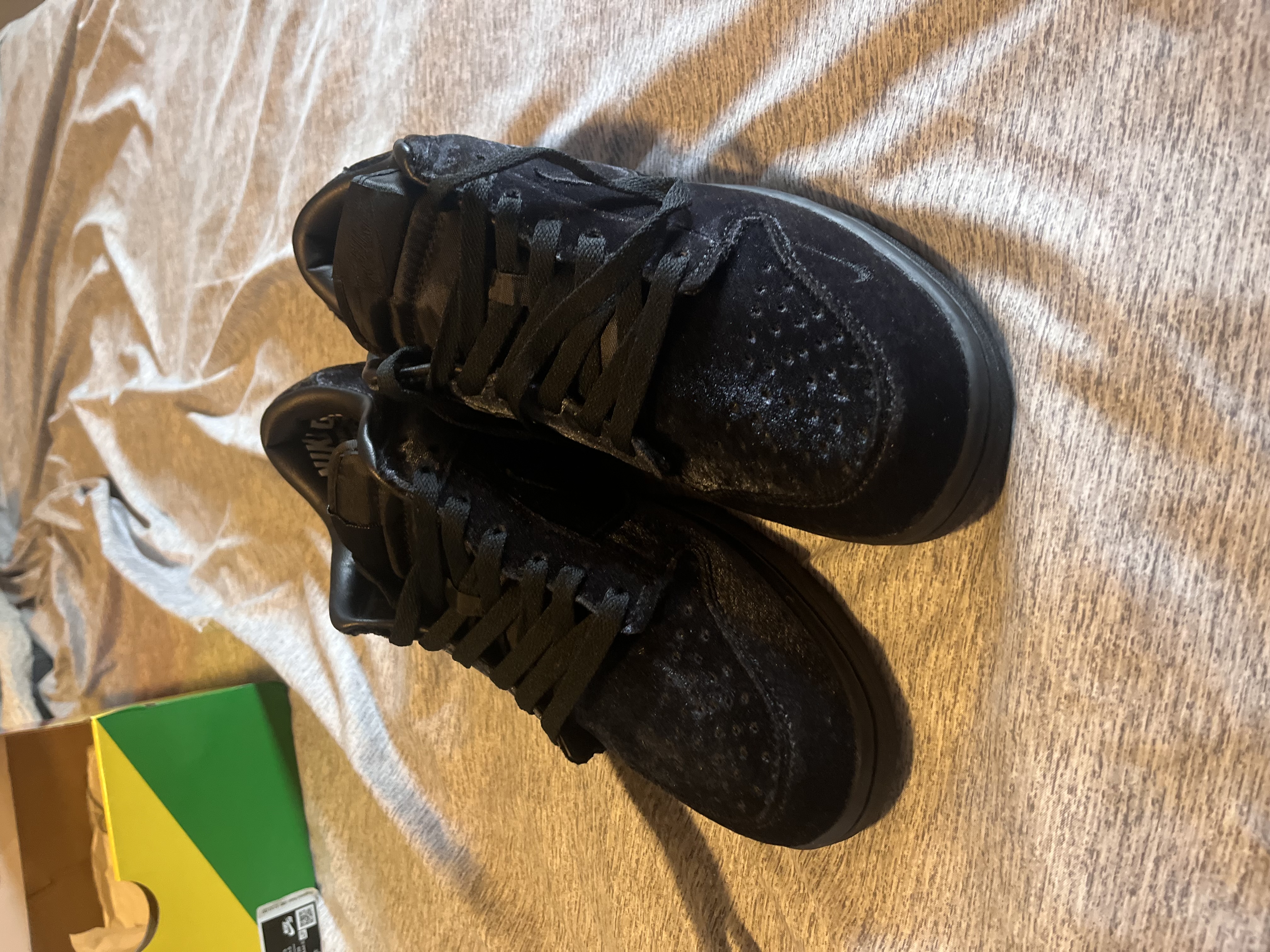 PK God Batch Nike Dunk Low Dover Street Market Triple Black Velvet DH2686-002 review 3
