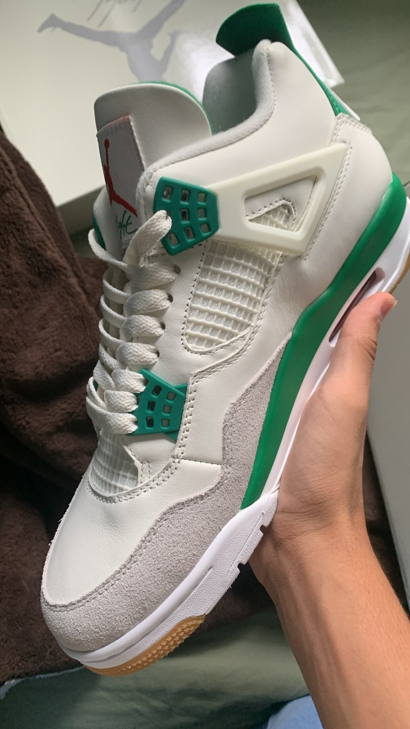 PK God Batch Air Jordan 4 SB Pine Green DR5415-103 review O***