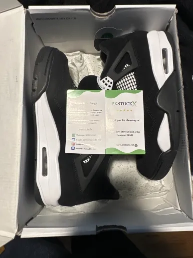 PK God Batch Air Jordan 4 White Thunder FQ8138-001 review 