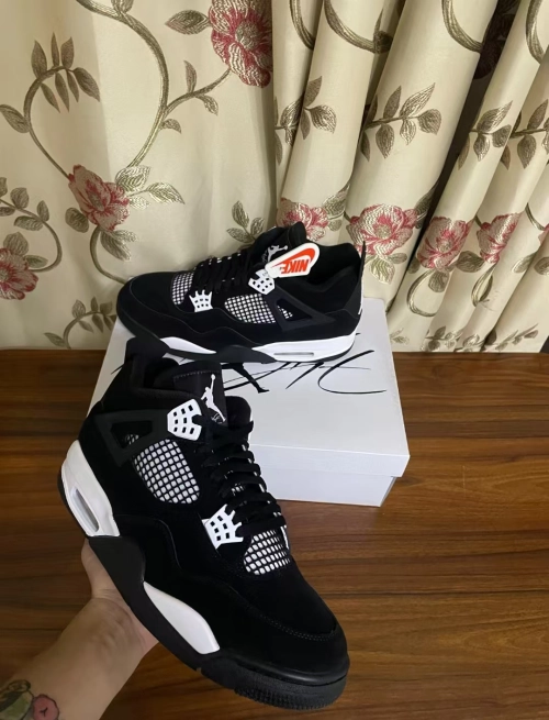 PK God Batch Air Jordan 4 White Thunder FQ8138-001 review 