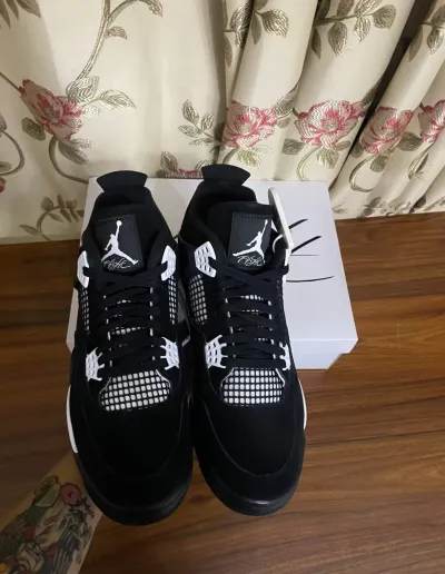 PK God Batch Air Jordan 4 White Thunder FQ8138-001 review B*** 02