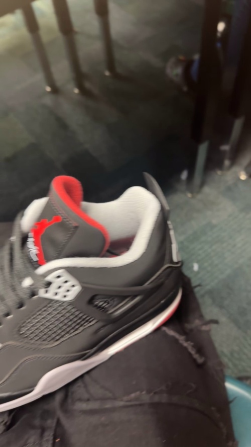 PK God Batch Air Jordan 4 Retro Bred 308497-060  review Kaylob 02