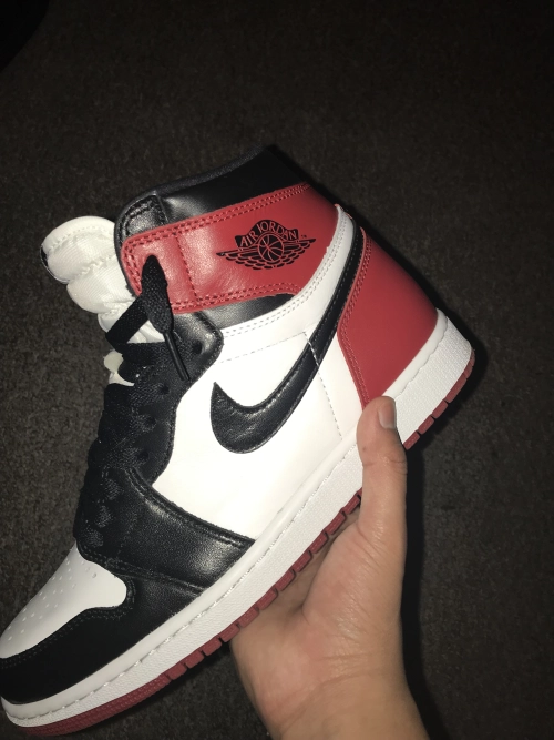 PK God Batch Air Jordan 1 Retro Black Toe (2016) 555088-125 review 
