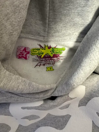Sp5der Beluga Hoodie Heather Grey review G*** 04