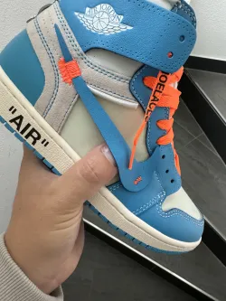 PK God Batch Air Jordan 1 Retro High Off-White University Blue AQ0818-148 review Hubergames 04