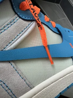 PK God Batch Air Jordan 1 Retro High Off-White University Blue AQ0818-148 review Hubergames 05