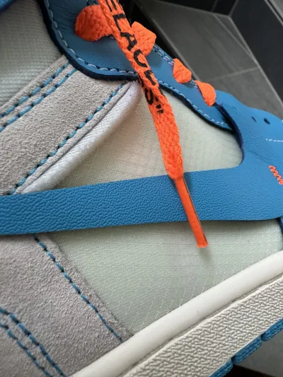 PK God Batch Air Jordan 1 Retro High Off-White University Blue AQ0818-148 review Hubergames 04