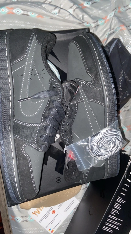 【Flash Sale】Air Jordan 1 Retro Low OG SP Travis Scott Black Phantom DM7866-001 review 