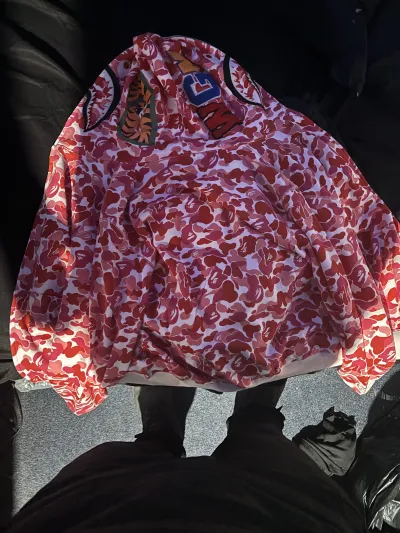 BAPE ABC Camo Shark Full Zip Hoodie Pink review Gerko 01